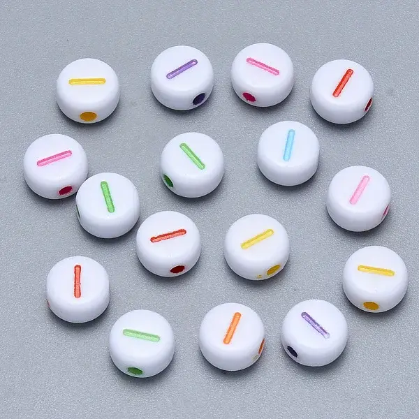 Craft Acrylic Horizontal Hole Letter Beads