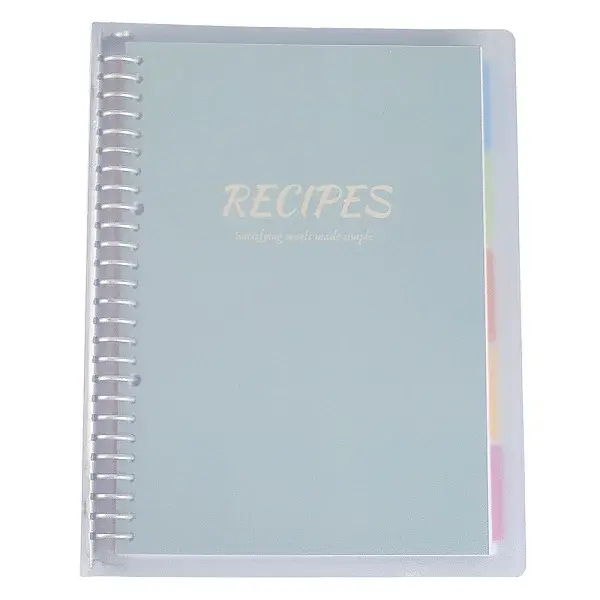 Rectangle Plastic Blank Recipe Notebook