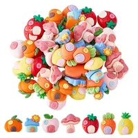 70Pcs 7 Styles Cartoon Opaque Resin Cabochons