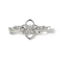 Brass Pave Clear Cubic Zirconia Fold Over Clasps