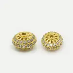 Brass Cubic Zirconia Beads