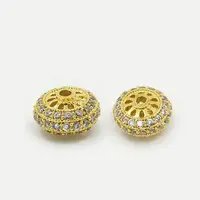 Brass Cubic Zirconia Beads