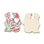 Single Face Printed Wood Big Pendants