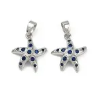 Brass Micro Pave Cubic Zirconia Pendants