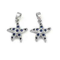 Brass Micro Pave Cubic Zirconia Pendants
