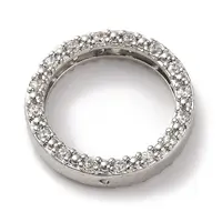 Rack Plating Brass with Cubic Zirconia Bead Frame
