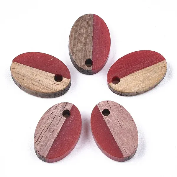 Resin & Walnut Wood Pendants