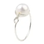 Natural Pearl Braided Bead Finger Ring