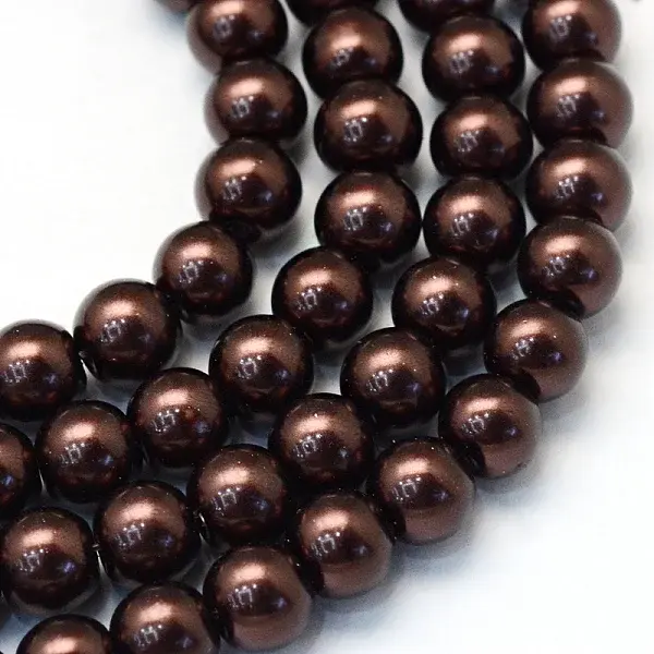 Baking Paint Glass Pearl Bead Strands