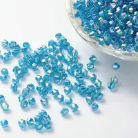 Bicone AB Color Plated Eco-Friendly Transparent Acrylic Beads