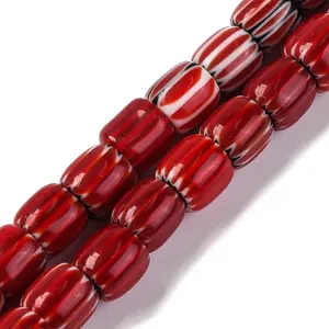Handmade Lampwork Chevron Beads Strands