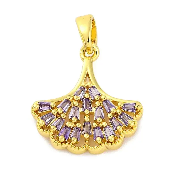 Frech Style Brass Micro Pave Cubic Zirconia Pendants