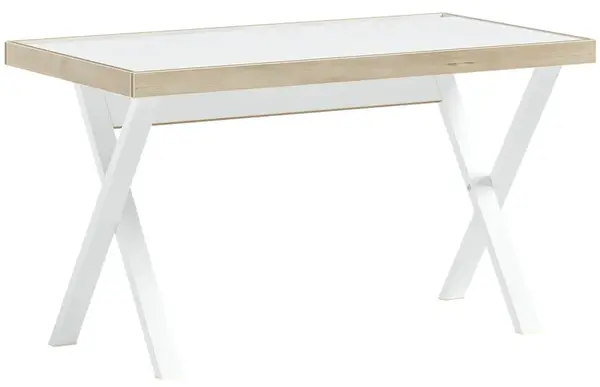 Studentský stůl dylan - bílá/dub světlý