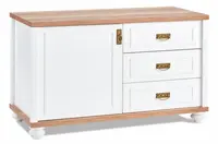 Kombinovaná komoda lovely - bílá/ořech