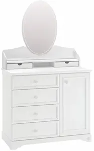 Kombinovaná komoda se zrcadlem ballerina - bílá
