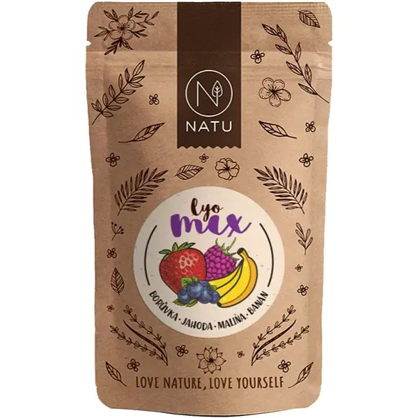 NATU Lyo mix čučoriedka & jahoda mrazom sušené ovocie 35 g