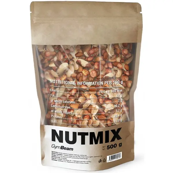 GymBeam Nutmix zmes orechov natural 500 g