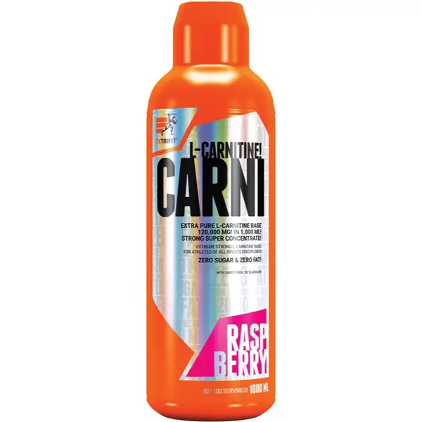 Extrifit Carni L-Carnitine 120 000 mg výživový doplnok pre športovcov príchuť Raspberry 1000 ml