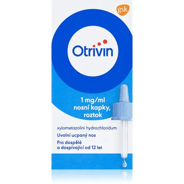 Otrivin Otrivin kapky 1mg/ml nosní kapky, roztok proti ucpanému nosu a rýmě 10 ml