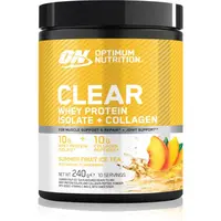 Optimum Nutrition Clear Protein Whey Protein Isolate + Collagen syrovátkový protein s kolagenem příchuť Summer Ice Tea 240 g