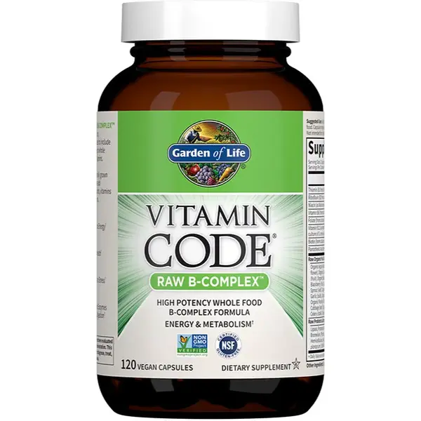 Garden of Life Vitamin Code RAW B-Complex kapsle pro normální činnost nervové soustavy a krásnou pleť 120 cps