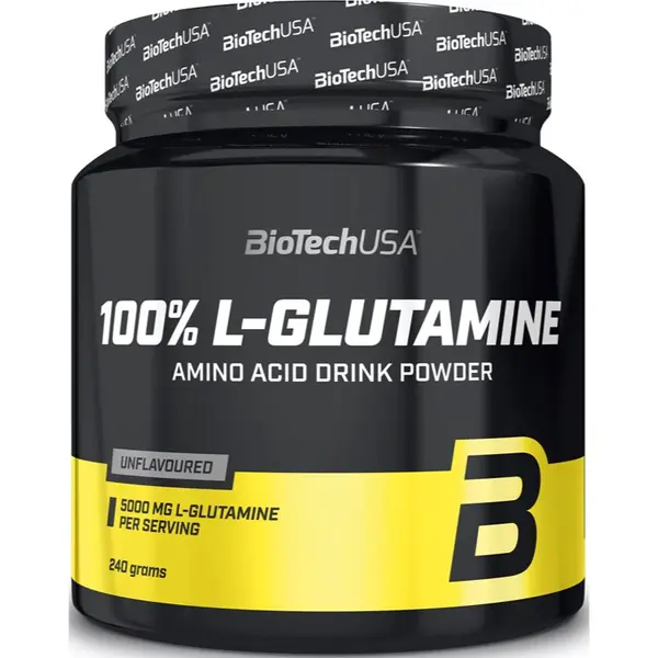 BioTechUSA 100% L-Glutamine prášek s aminokyselinami 240 g