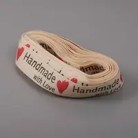 Word Printed Cotton Ribbon