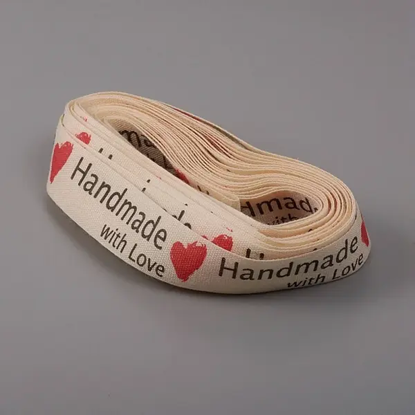 Word Printed Cotton Ribbon