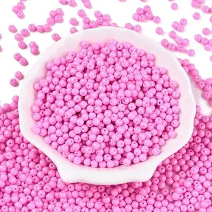 Opaque Baking Painted Glass Beads