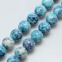 Synthetic Ocean White Jade Beads Strands