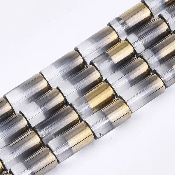 Half Electroplate Glass Beads Strands