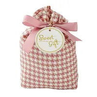 Cloth Tartan Gift Candy Drawstring Bags
