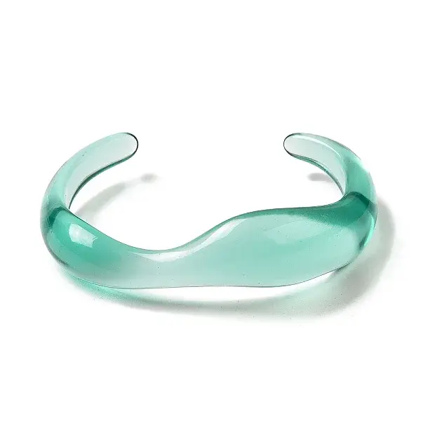 Transparent Acrylic Open Cuff Bangle for Women