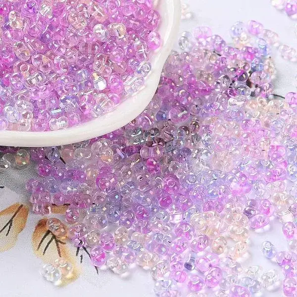 AB Color Plated Glass Seed Beads