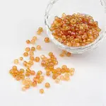 Transparent Rainbow Colours Round Glass Seed Beads