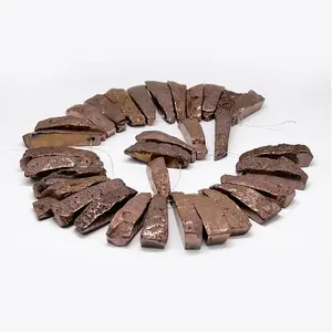 Electroplated Natural & Dyed Agate Bead Strands