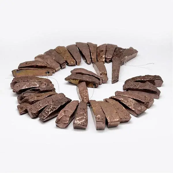 Electroplated Natural & Dyed Agate Bead Strands