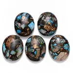 Assembled Synthetic Imperial Jasper and Bronzite  Cabochons