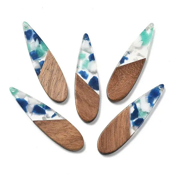 Resin and Walnut Pendants