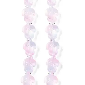 Transparent Glass Enamel Beads Strands