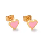 304 Stainless Steel Enamel Stud Earrings