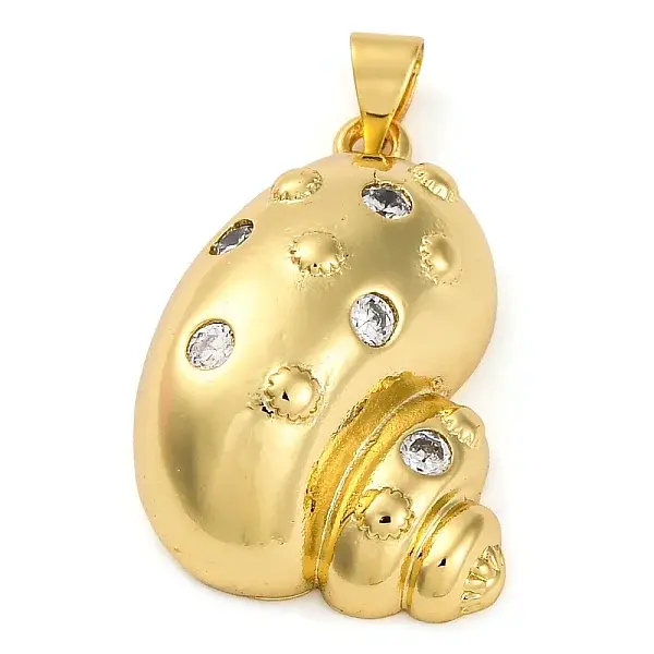 Brass Micro Pave Cubic Zirconia Pendants