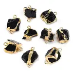 Raw Rough Natural Obsidian Nuggets Connector Charms