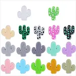 34Pcs 17 Style Cactus Food Grade Eco-Friendly Silicone Focal Beads