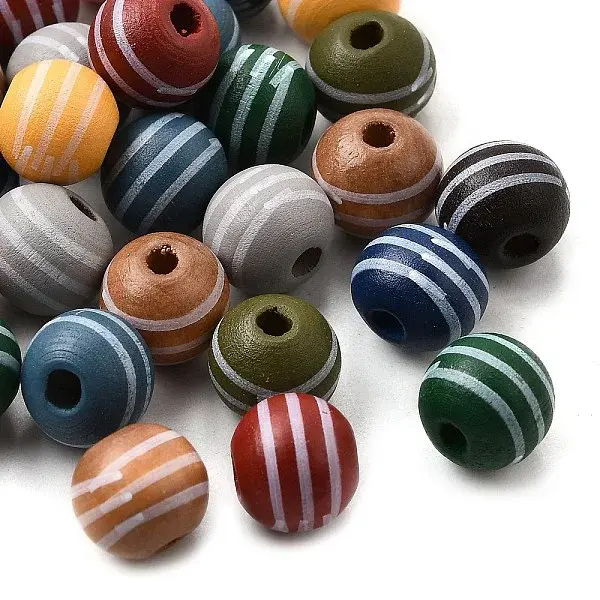Printed Schima Wood Beads