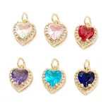 Brass Micro Pave Cubic Zirconia Charms