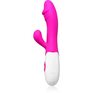 PRETTY LOVE Snappy vibrátor se stimulátorem klitorisu Pink 19 cm
