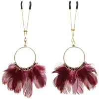 Taboom Nipple Play Tweezers With Feathers skřipce na bradavky 17.7 cm