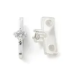 Brass Clear Cubic Zirconia Spacer Bars