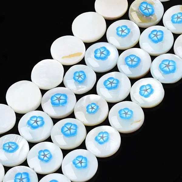 Natural Freshwater Shell Enamel Beads
